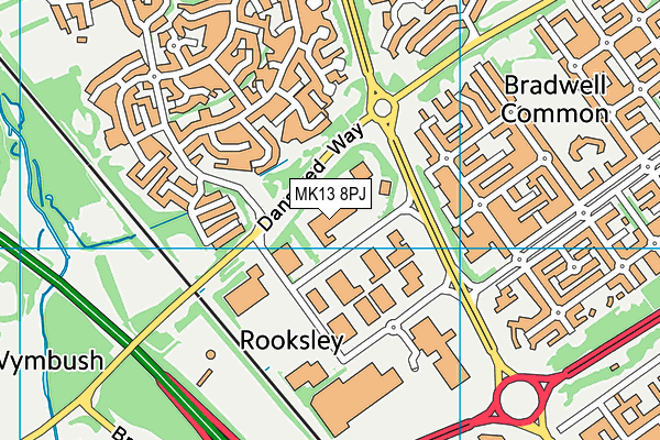 MK13 8PJ map - OS VectorMap District (Ordnance Survey) MK13 8PJ map - OS VectorMap District (Ordnance Survey)