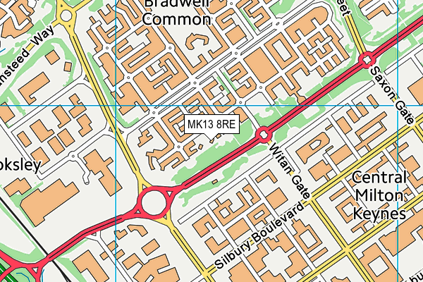 MK13 8RE map - OS VectorMap District (Ordnance Survey) MK13 8RE map - OS VectorMap District (Ordnance Survey)