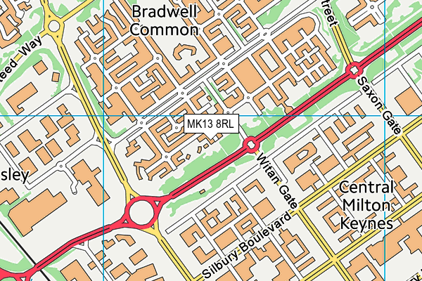 MK13 8RL map - OS VectorMap District (Ordnance Survey) MK13 8RL map - OS VectorMap District (Ordnance Survey)
