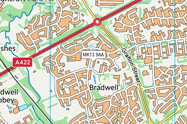 MK13 9AA map - OS VectorMap District (Ordnance Survey) MK13 9AA map - OS VectorMap District (Ordnance Survey)