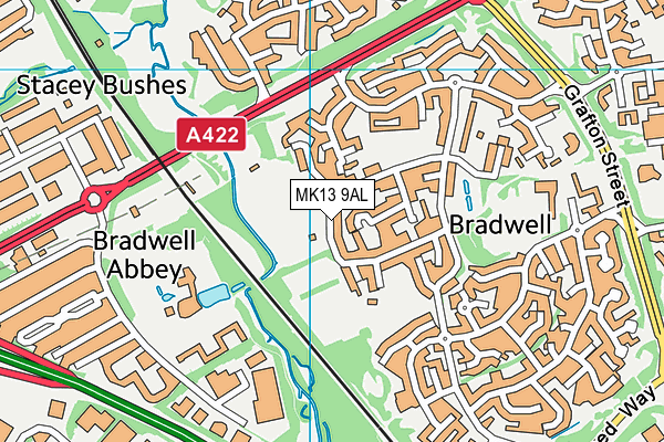 MK13 9AL map - OS VectorMap District (Ordnance Survey) MK13 9AL map - OS VectorMap District (Ordnance Survey)