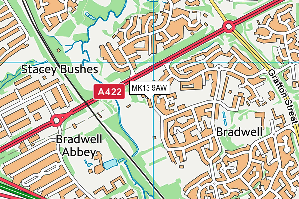 MK13 9AW map - OS VectorMap District (Ordnance Survey) MK13 9AW map - OS VectorMap District (Ordnance Survey)