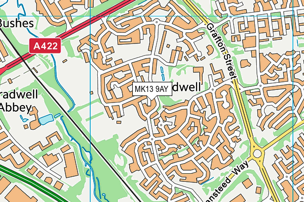 MK13 9AY map - OS VectorMap District (Ordnance Survey) MK13 9AY map - OS VectorMap District (Ordnance Survey)