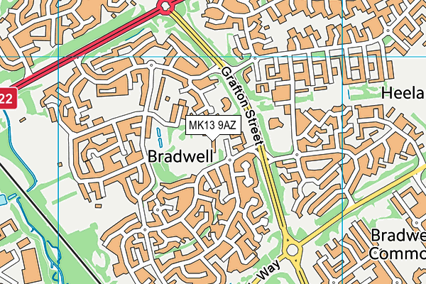 MK13 9AZ map - OS VectorMap District (Ordnance Survey) MK13 9AZ map - OS VectorMap District (Ordnance Survey)