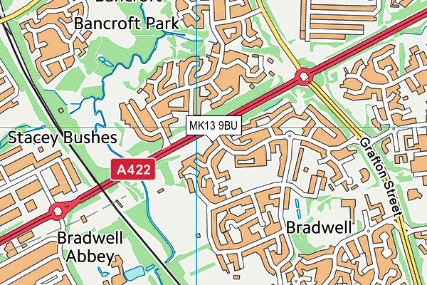 MK13 9BU map - OS VectorMap District (Ordnance Survey) MK13 9BU map - OS VectorMap District (Ordnance Survey)