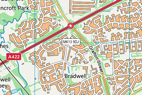 MK13 9DJ map - OS VectorMap District (Ordnance Survey) MK13 9DJ map - OS VectorMap District (Ordnance Survey)