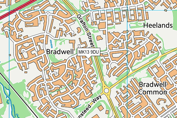 MK13 9DU map - OS VectorMap District (Ordnance Survey) MK13 9DU map - OS VectorMap District (Ordnance Survey)