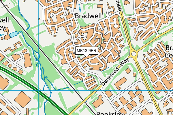 MK13 9ER map - OS VectorMap District (Ordnance Survey) MK13 9ER map - OS VectorMap District (Ordnance Survey)