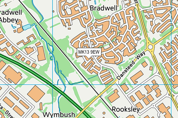 MK13 9EW map - OS VectorMap District (Ordnance Survey) MK13 9EW map - OS VectorMap District (Ordnance Survey)