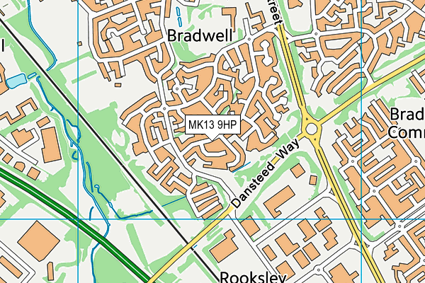 MK13 9HP map - OS VectorMap District (Ordnance Survey) MK13 9HP map - OS VectorMap District (Ordnance Survey)