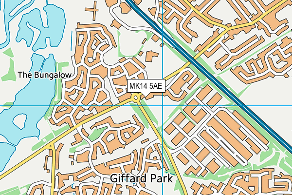 MK14 5AE map - OS VectorMap District (Ordnance Survey) MK14 5AE map - OS VectorMap District (Ordnance Survey)