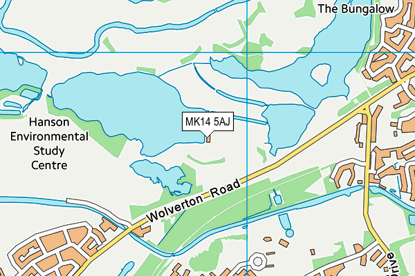 MK14 5AJ map - OS VectorMap District (Ordnance Survey)
