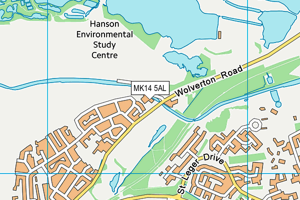 MK14 5AL map - OS VectorMap District (Ordnance Survey)