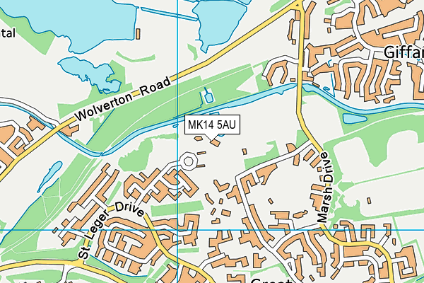MK14 5AU map - OS VectorMap District (Ordnance Survey) MK14 5AU map - OS VectorMap District (Ordnance Survey)