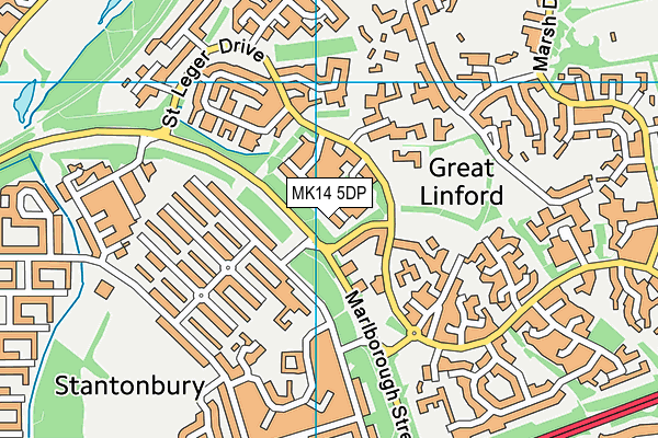MK14 5DP map - OS VectorMap District (Ordnance Survey) MK14 5DP map - OS VectorMap District (Ordnance Survey)