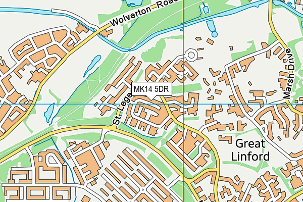 MK14 5DR map - OS VectorMap District (Ordnance Survey) MK14 5DR map - OS VectorMap District (Ordnance Survey)