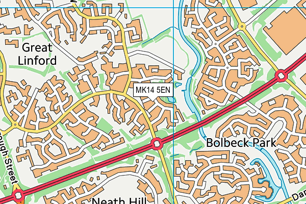 MK14 5EN map - OS VectorMap District (Ordnance Survey) MK14 5EN map - OS VectorMap District (Ordnance Survey)