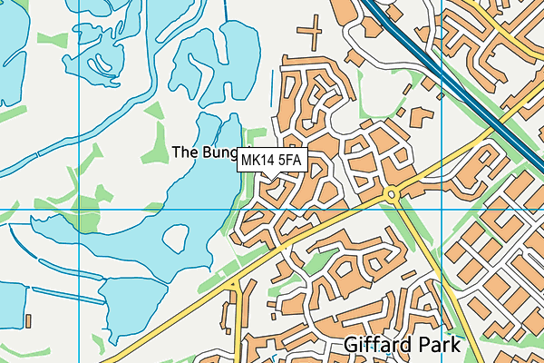 MK14 5FA map - OS VectorMap District (Ordnance Survey) MK14 5FA map - OS VectorMap District (Ordnance Survey)