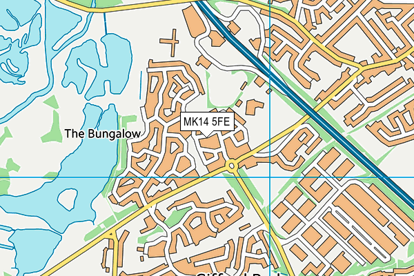 MK14 5FE map - OS VectorMap District (Ordnance Survey) MK14 5FE map - OS VectorMap District (Ordnance Survey)