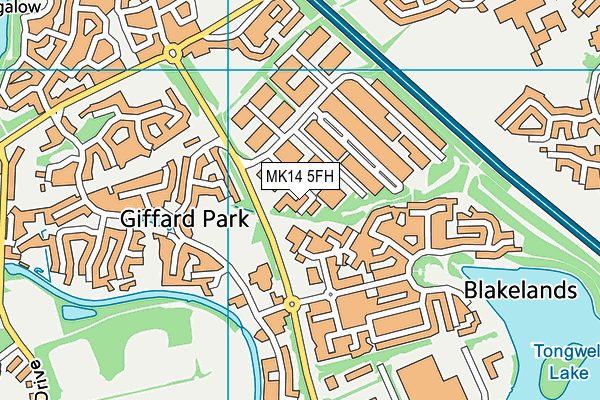MK14 5FH map - OS VectorMap District (Ordnance Survey) MK14 5FH map - OS VectorMap District (Ordnance Survey)