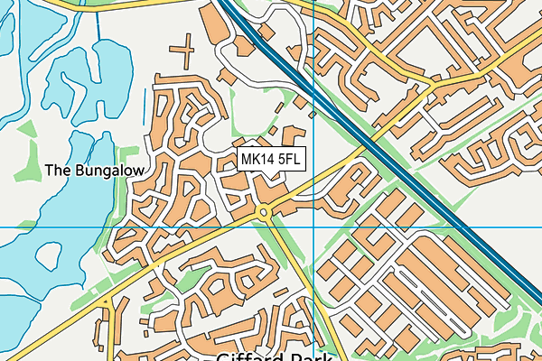 MK14 5FL map - OS VectorMap District (Ordnance Survey) MK14 5FL map - OS VectorMap District (Ordnance Survey)