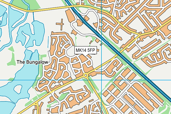 MK14 5FP map - OS VectorMap District (Ordnance Survey) MK14 5FP map - OS VectorMap District (Ordnance Survey)