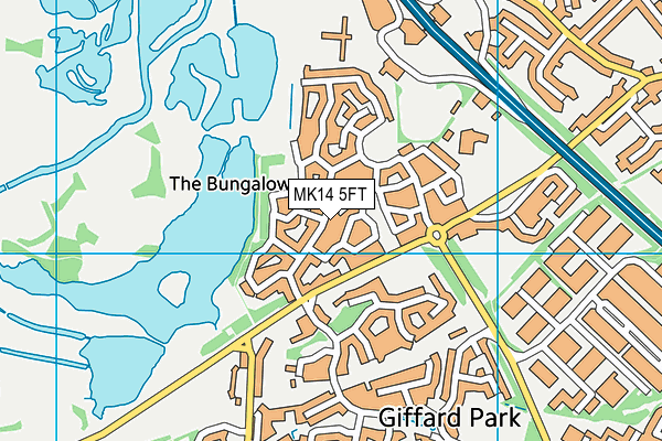 MK14 5FT map - OS VectorMap District (Ordnance Survey) MK14 5FT map - OS VectorMap District (Ordnance Survey)