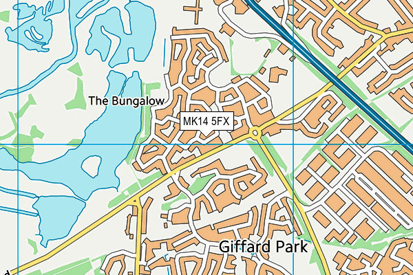 MK14 5FX map - OS VectorMap District (Ordnance Survey) MK14 5FX map - OS VectorMap District (Ordnance Survey)