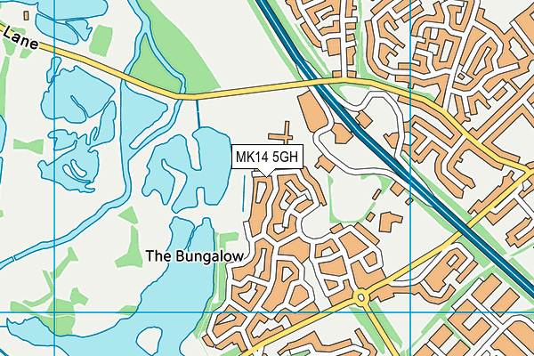 MK14 5GH map - OS VectorMap District (Ordnance Survey) MK14 5GH map - OS VectorMap District (Ordnance Survey)