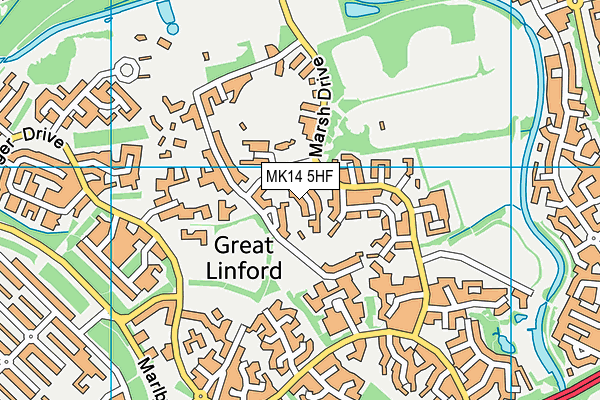 MK14 5HF map - OS VectorMap District (Ordnance Survey) MK14 5HF map - OS VectorMap District (Ordnance Survey)