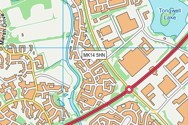 MK14 5HN map - OS VectorMap District (Ordnance Survey) MK14 5HN map - OS VectorMap District (Ordnance Survey)