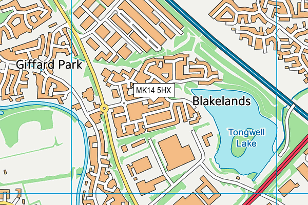 MK14 5HX map - OS VectorMap District (Ordnance Survey) MK14 5HX map - OS VectorMap District (Ordnance Survey)