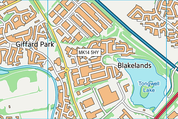 MK14 5HY map - OS VectorMap District (Ordnance Survey) MK14 5HY map - OS VectorMap District (Ordnance Survey)