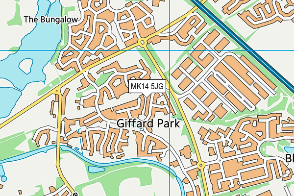 MK14 5JG map - OS VectorMap District (Ordnance Survey) MK14 5JG map - OS VectorMap District (Ordnance Survey)