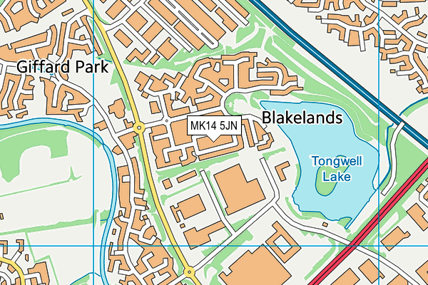 MK14 5JN map - OS VectorMap District (Ordnance Survey) MK14 5JN map - OS VectorMap District (Ordnance Survey)