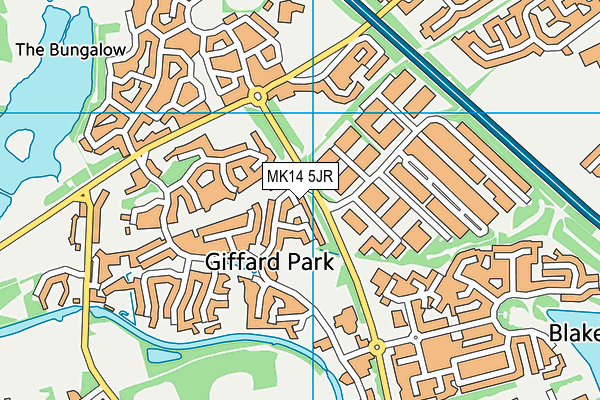 MK14 5JR map - OS VectorMap District (Ordnance Survey) MK14 5JR map - OS VectorMap District (Ordnance Survey)