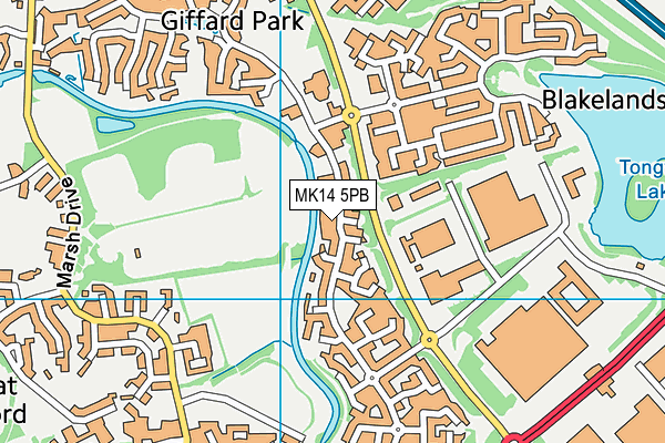 MK14 5PB map - OS VectorMap District (Ordnance Survey) MK14 5PB map - OS VectorMap District (Ordnance Survey)