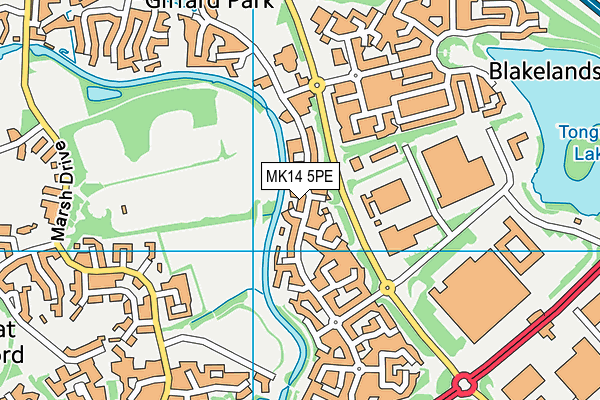 MK14 5PE map - OS VectorMap District (Ordnance Survey) MK14 5PE map - OS VectorMap District (Ordnance Survey)