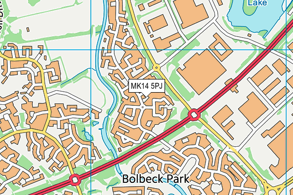 MK14 5PJ map - OS VectorMap District (Ordnance Survey) MK14 5PJ map - OS VectorMap District (Ordnance Survey)