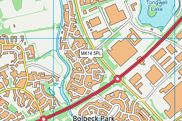 MK14 5PL map - OS VectorMap District (Ordnance Survey) MK14 5PL map - OS VectorMap District (Ordnance Survey)