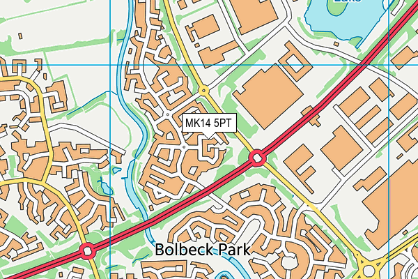 MK14 5PT map - OS VectorMap District (Ordnance Survey) MK14 5PT map - OS VectorMap District (Ordnance Survey)