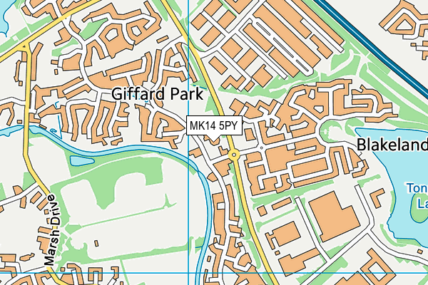 MK14 5PY map - OS VectorMap District (Ordnance Survey) MK14 5PY map - OS VectorMap District (Ordnance Survey)