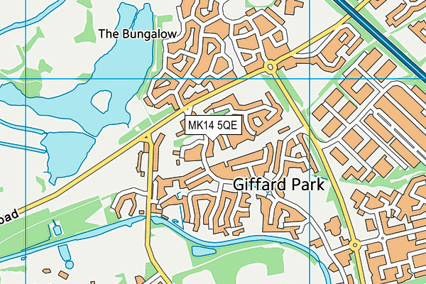 MK14 5QE map - OS VectorMap District (Ordnance Survey) MK14 5QE map - OS VectorMap District (Ordnance Survey)
