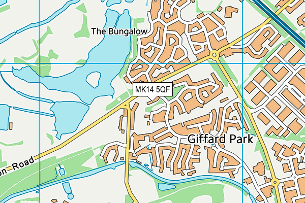 MK14 5QF map - OS VectorMap District (Ordnance Survey) MK14 5QF map - OS VectorMap District (Ordnance Survey)