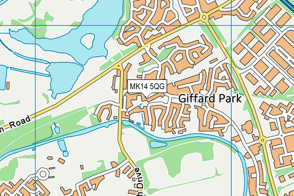 MK14 5QG map - OS VectorMap District (Ordnance Survey) MK14 5QG map - OS VectorMap District (Ordnance Survey)