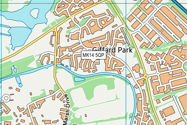 MK14 5QP map - OS VectorMap District (Ordnance Survey) MK14 5QP map - OS VectorMap District (Ordnance Survey)