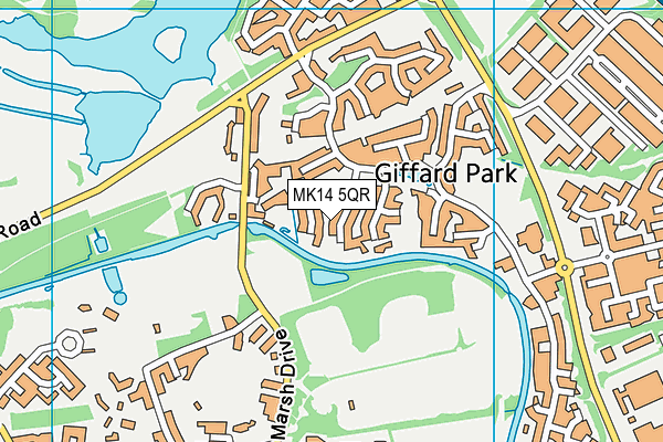 MK14 5QR map - OS VectorMap District (Ordnance Survey) MK14 5QR map - OS VectorMap District (Ordnance Survey)