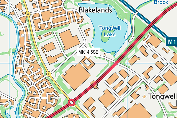 MK14 5SE map - OS VectorMap District (Ordnance Survey) MK14 5SE map - OS VectorMap District (Ordnance Survey)