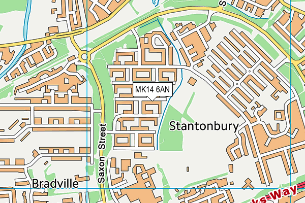 MK14 6AN map - OS VectorMap District (Ordnance Survey) MK14 6AN map - OS VectorMap District (Ordnance Survey)