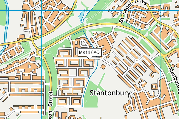 MK14 6AQ map - OS VectorMap District (Ordnance Survey) MK14 6AQ map - OS VectorMap District (Ordnance Survey)